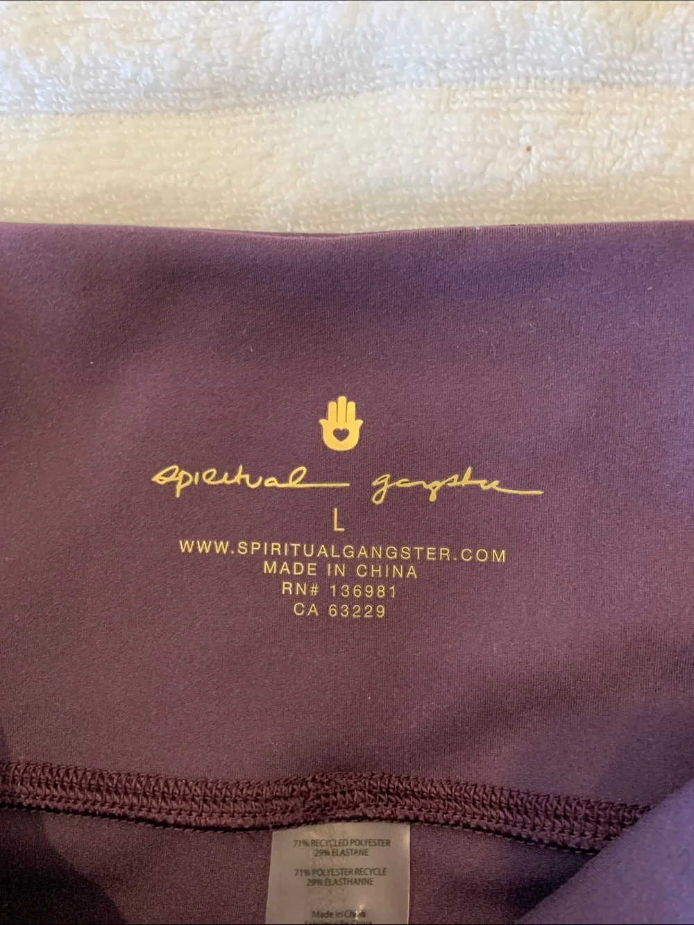 Spiritual Gangster Plum Flare Yoga Leggings​